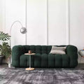 Nordic light luxury teddy lamb velvet sofa, modern minimalist cream style latex italian minimalist chaise lounge sofa