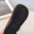 Vancahao kids' mongolian velvet leather shoes,  spring/autumn new collection, girls' fashion cartoon princess shoes, soft sole flats