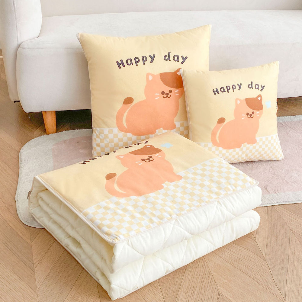 Cartoon pillow quilt dual-purpose pillow lunch break cushion dormitory office cushion single brushed air-conditioning pillow quilt