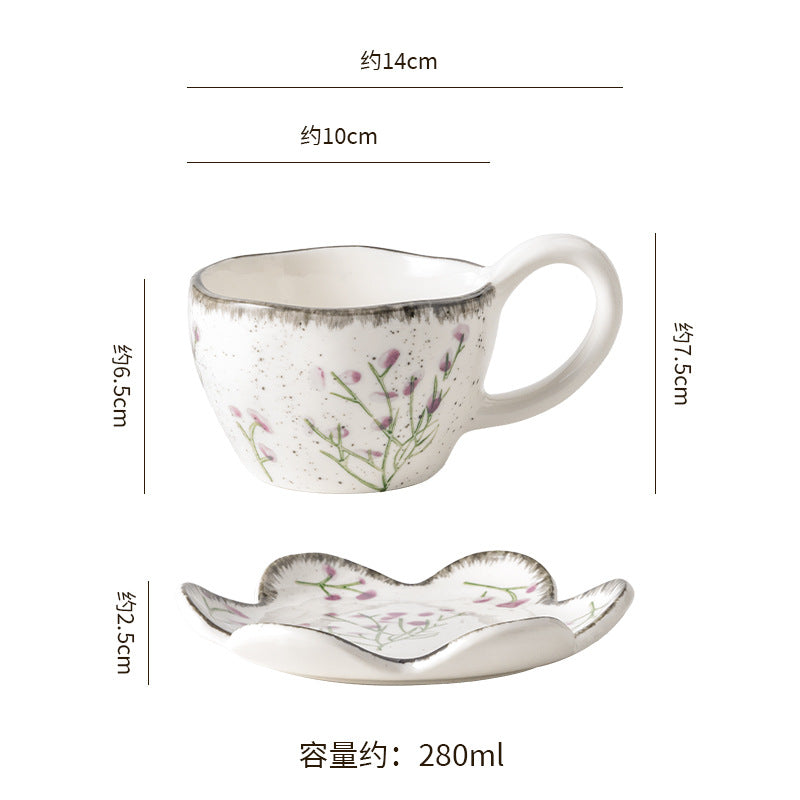 European retro irregular ceramic bowl, plate, and dish set - stylish, high-value tableware for restaurants and home use, rustic farmhouse ceramic dinnerware set
