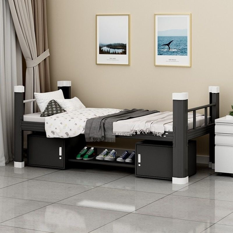 Thickened single layer single iron bed iron frame bed iron art student staff dormitory hospital rental apartment bed