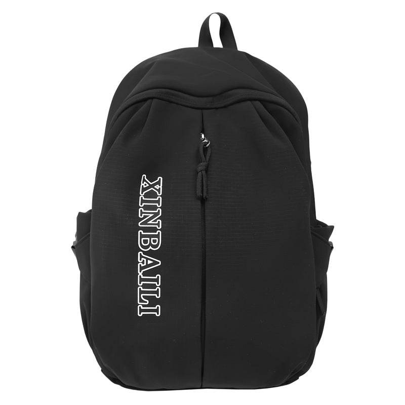 Outdoor schoolbag male large capacity junior high school student middle school student fashion trend simple backpack female style travel bag