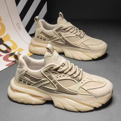 2025 new summer breathable men's shoes height increasing samurai dad shoes chunky sole mesh casual sports trendy sneakers