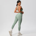 Cloud-feel brushed nylon quick-dry compression yoga set - high-intensity workout, outdoor running, training, and fitness apparel
