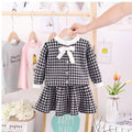 spring/autumn girls' knitted sweater set - fashionable sweater dress with bow detail, two-piece outfit - direct from the manufacturer