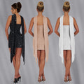 C7188 cross-border   fashion women's sexy slim-fit ribbon rhinestone dress mini skirt