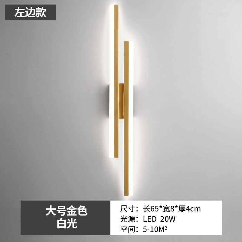 Modern minimalist linear wall sconce - bedroom bedside, living room background, wall lamp - minimalist light luxury aisle corridor led light