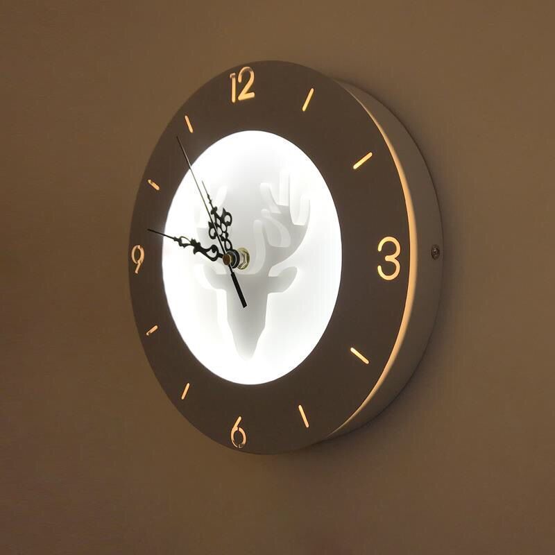 Scandinaviancasualfashion creative led wall clock wall lamp living room study bedroom lamp living room lamp decorative lighting fixtures