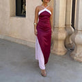 summer new arrivals: european & american style women's clothing - elegant, slim-fit, solid color bodycon maxi dress