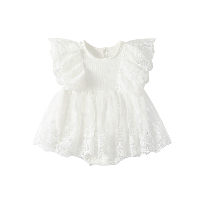 Newborn baby summer clothes - lightweight & stylish: baby girl romper dress, new summer lace princess bodysuit dress