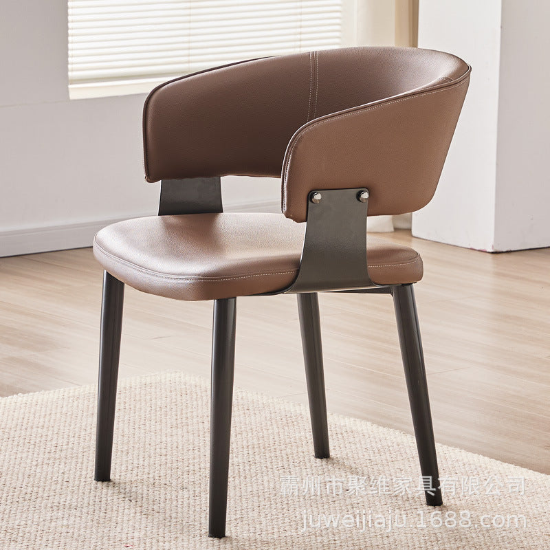 Italian light luxury backrest dining chair chair for home restaurant scandinavian modern casual backrest chair hotel negotiation dining chair