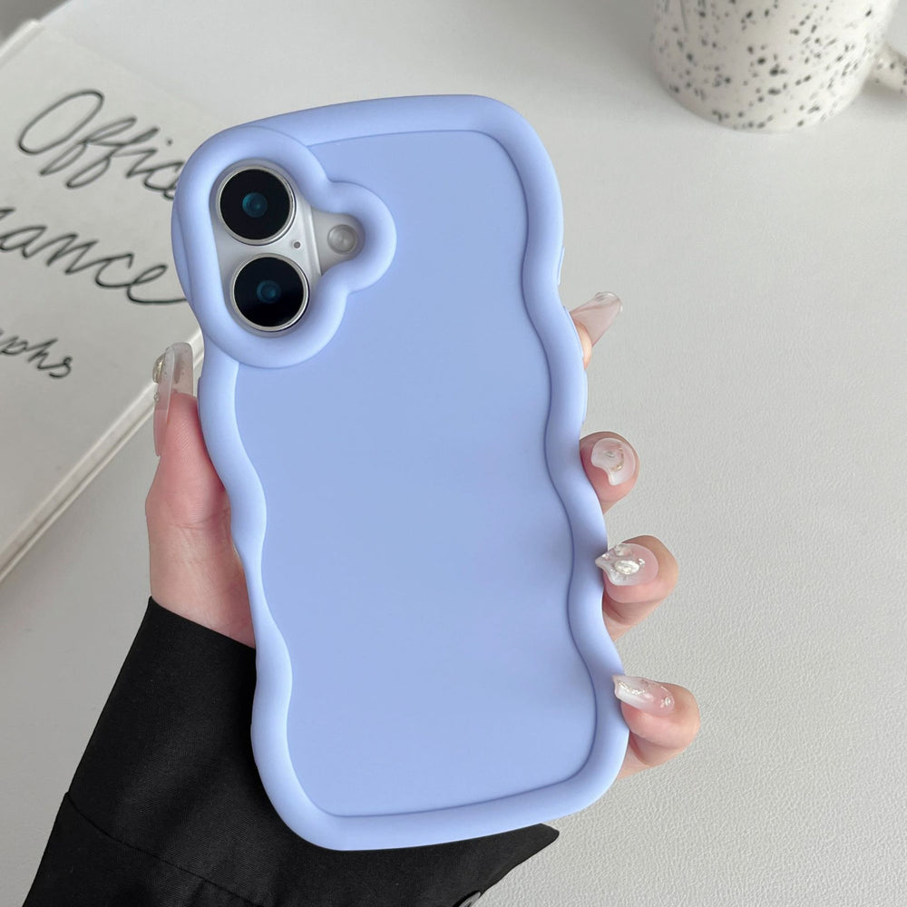New iphone 17 case - macaron big wave apple 16 candy color soft case wholesale protective cover