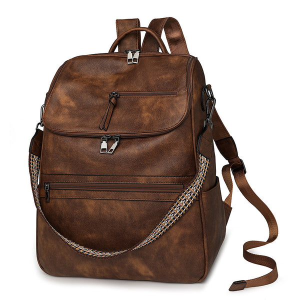 Retro college student backpack 2025 spring new trend fashion high sense bag British style foreign style backpack