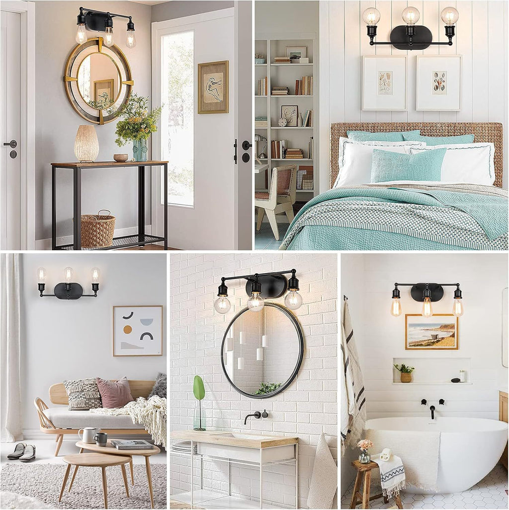 Cross-border modern wall lamp dressing lamp bathroom lamp black dressing lamp retro wall lamp lighting suitable for bathroom aisle