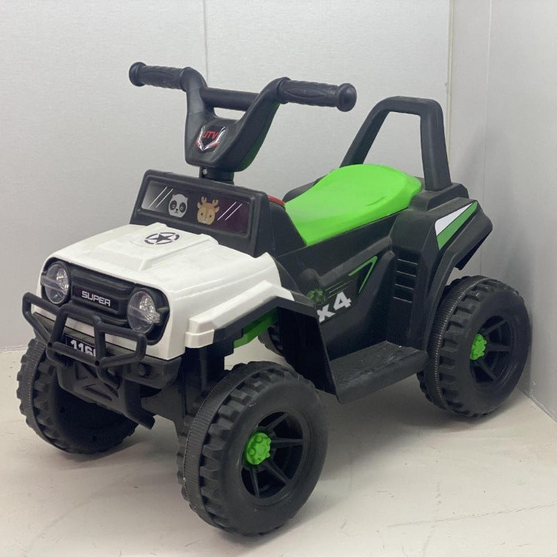 New children's seated electric motorcycle four-wheeler boys and girls battery car children's charging remote control toy car