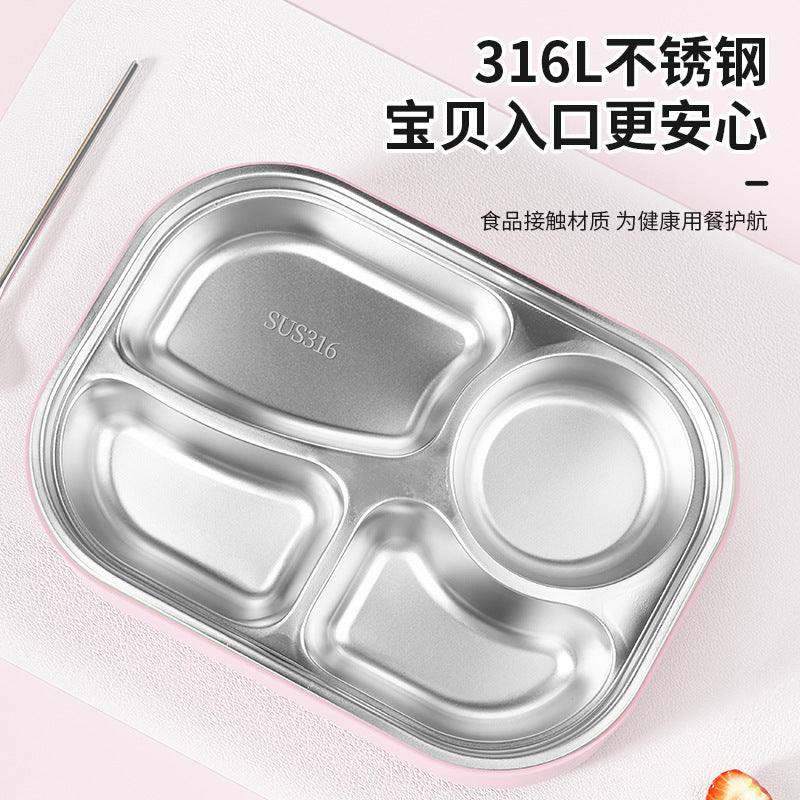 316 stainless steel thermal insulation lunch box is convenient for students to go to work Bento box Microwave oven canteen lunch box