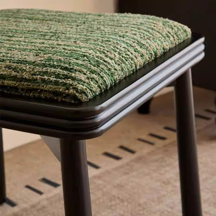 French chinese retro style dining chair for home living room chinese ancient style chair designer solid wood upholstered backrest makeup stool