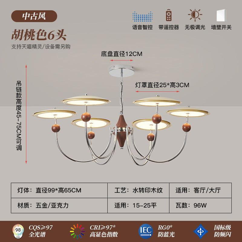 French medieval living room chandelier cream wind hall main light advanced sense net red star track lighting whole house package smart