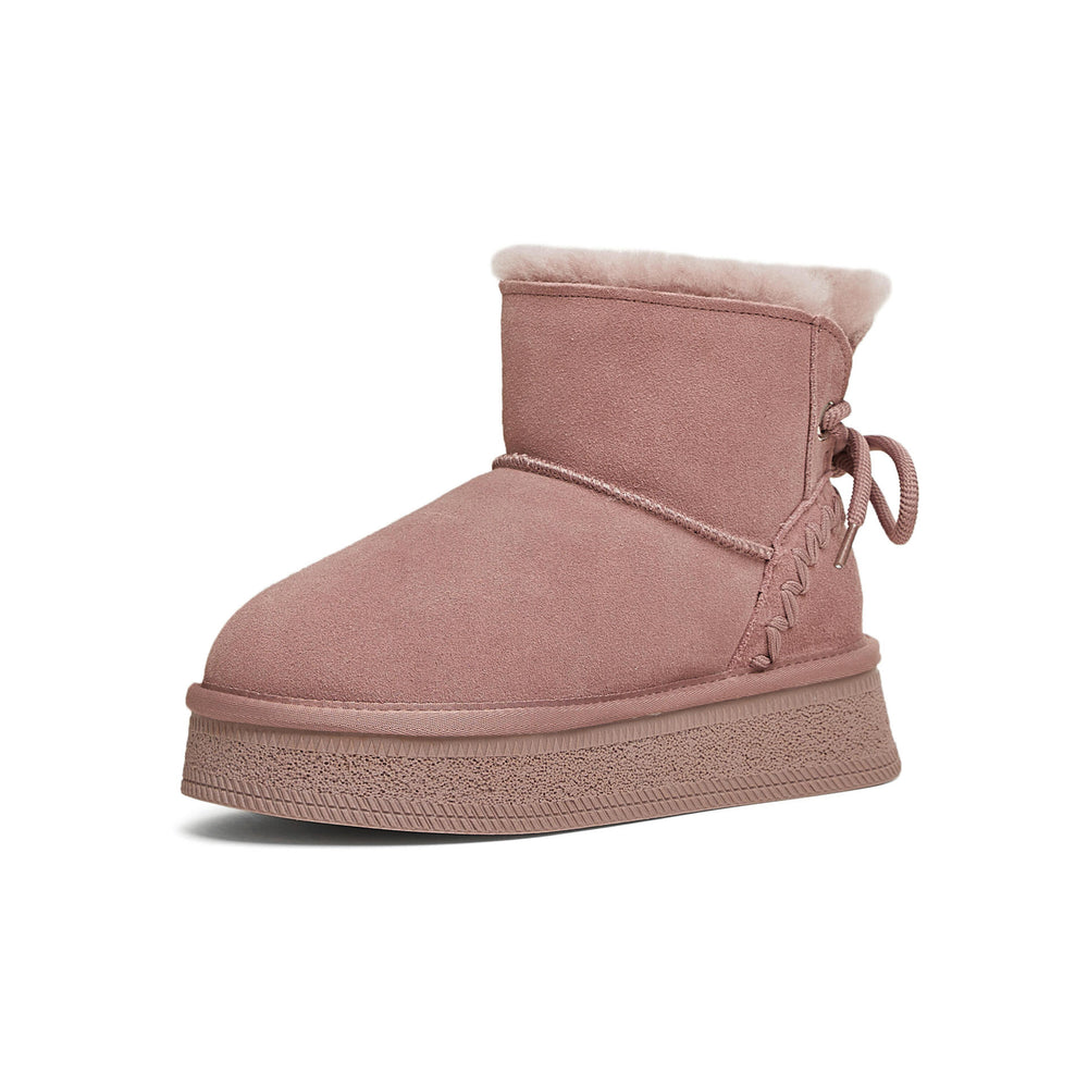 Thick sole snow boots for women 2026new arrival autumn winterfleece-linedthickenednon-slip short boots northeast heattech cotton shoes best selling