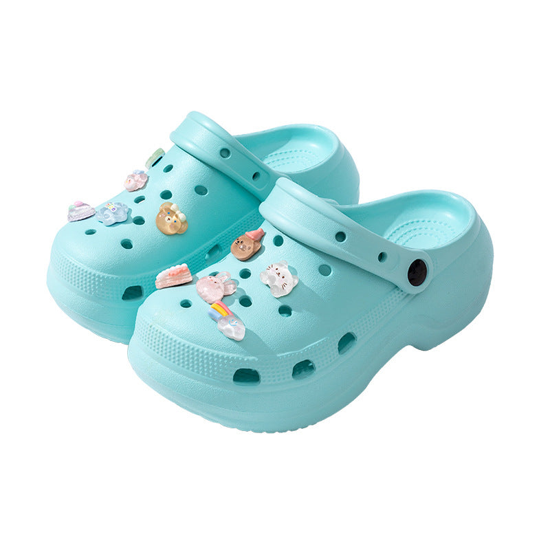 Thick sole crocs women's toe cap non-slip deodorizing filter not tired feet summer 2025 new arrivalfashion slippers women's outwear