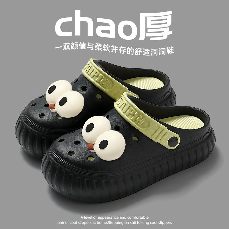 Crocs women's summer outwear 2024best selling thick sole heightening beach non-slip toe cap sandals women's new arrival