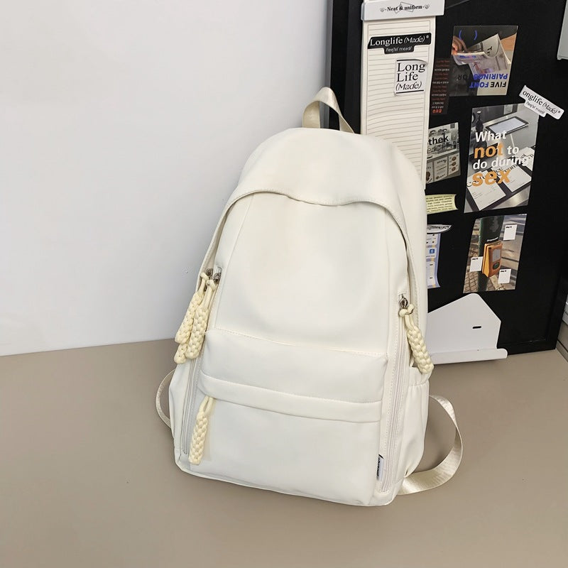 Custom high school student backpack - trendy, large capacity, couple's style, high-value design, korean style, thick, durable, and versatile backpack