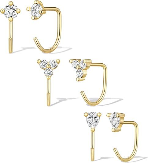 Amazon cross-border new zircon simple suit earrings versatile commuter hong kong style elegant earrings fashionable stylish women