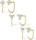 Amazon cross-border new zircon simple suit earrings versatile commuter hong kong style elegant earrings fashionable stylish women
