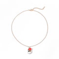 Wholesale christmas necklaces: european and american cross-border jewelry, high-end, instagram-style, diamond-studded wishing santa claus necklace for women