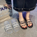 Trendy home transparent slippers women's summer new indoor anti-slip bath bathroom crystal slippers