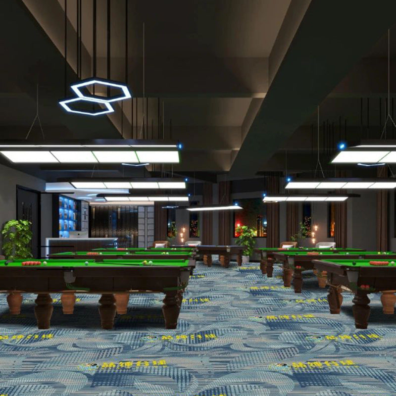 Custom billiard hall carpet - full coverage, printed design, large area, hotel & commercial billiard room nylon fire-retardant b1 carpet