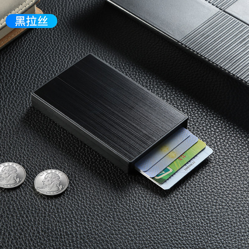 anti-theft brush RFID card bag, aluminum shell credit card box, coin box decompression artifact card bag