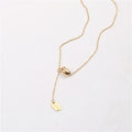 Lentil lucky tassel titanium steel necklace for women accessible luxuryniche style clavicle chain for women sense of design classycasual accessories ins