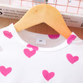 Kids' heart print short-sleeve mesh dress