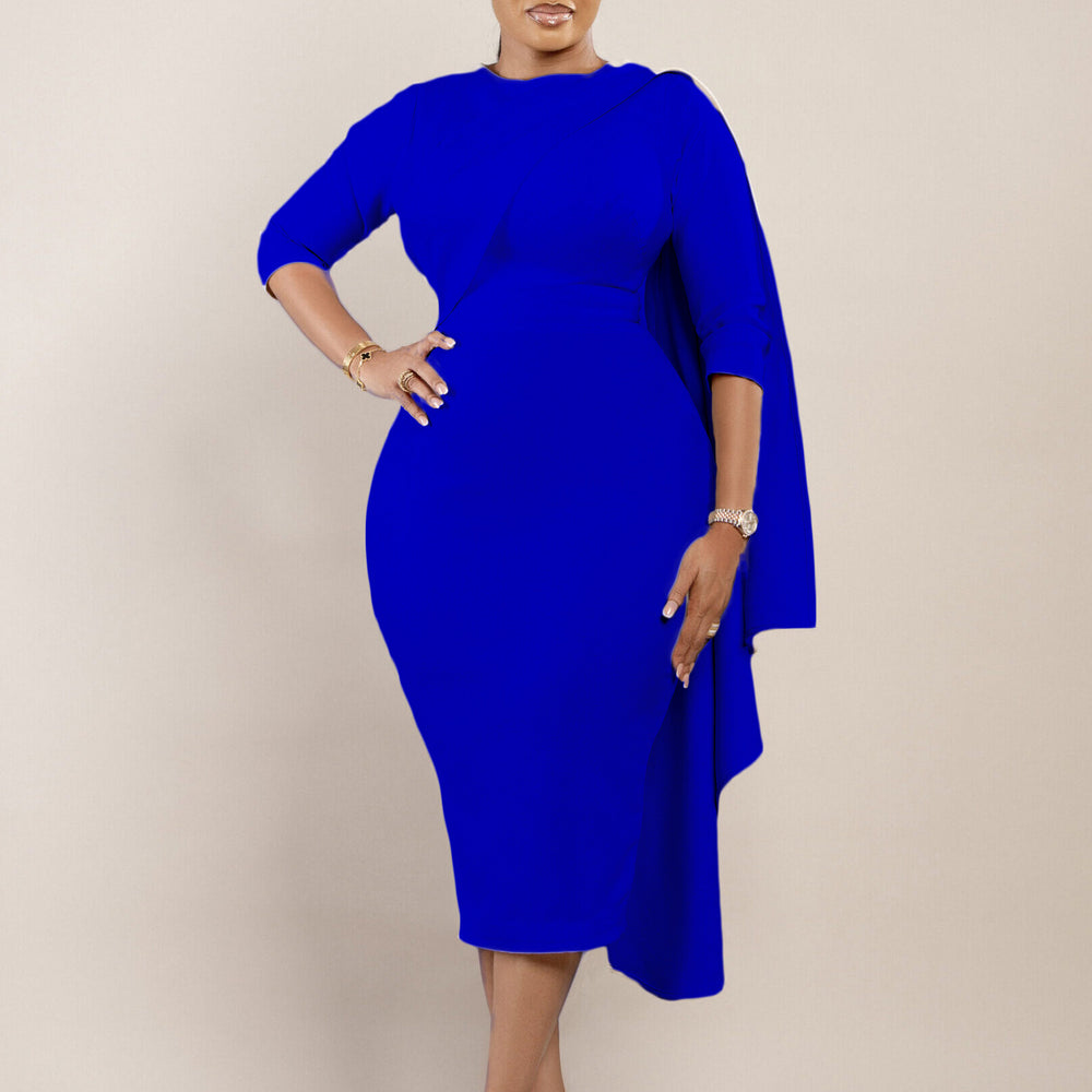 D3204  women's fashion european and american  new style elegant solid color bodycon pencil skirt african dress
