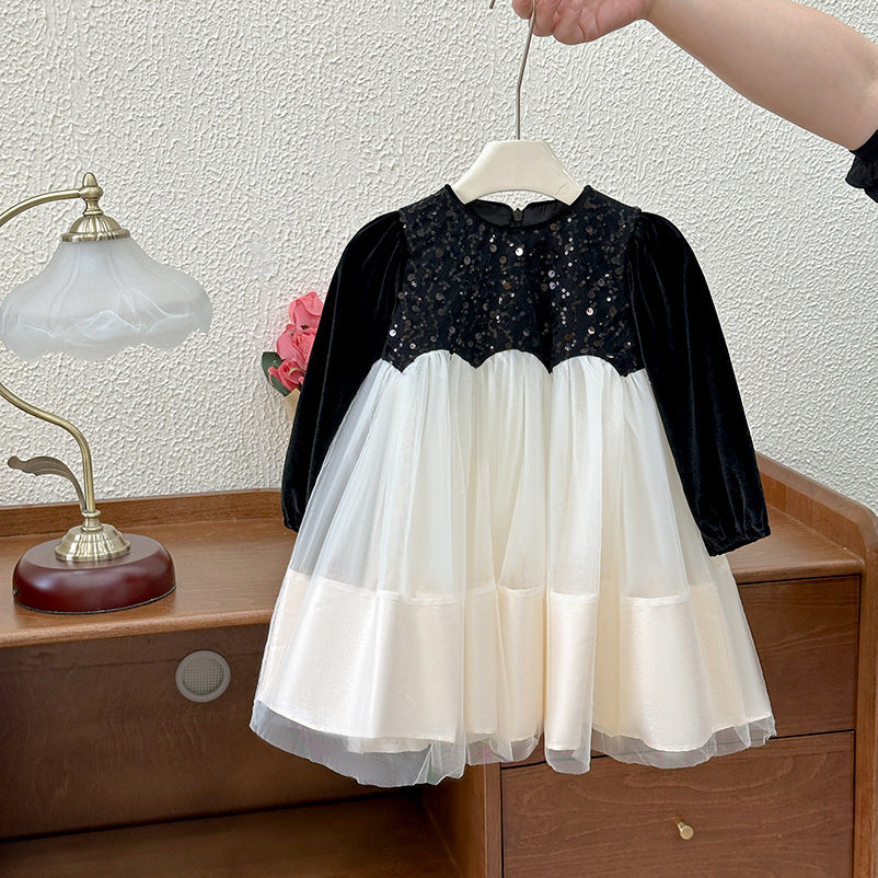 Girls' dress -  spring new collection: classic hepburn style fashionable birthday & first birthday party dress for baby girls, princess style