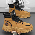Men's spring 2025 new high-top work boots: trendy, versatile, thick-soled, height-increasing, outdoor martin boots