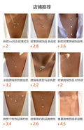 Wholesale alloy necklace long style amazon crystal necklace jewelry women's niche high-end heart moon clavicle chain