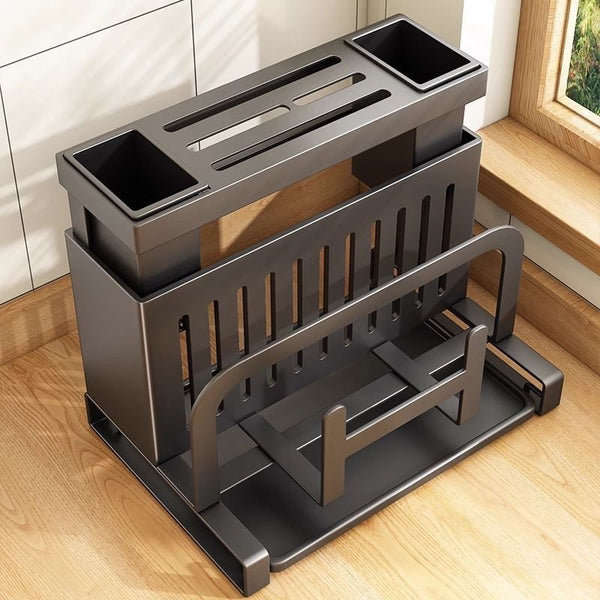 Kitchen knife holder, shelf, kitchen knives, chopsticks, cutting board, pot cover, cutting board, multi-functional knives, integrated storage rack wholesale