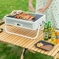 Outdoor bbq grill, detachable multifunctional rotisserie, foldable rack, home-use fire pit for tea brewing, charcoal grill