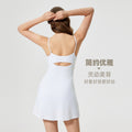 Sexy backless cami dress - women's nude feel lined a-line fit - perfect for fitness, yoga, and tennis - d25027