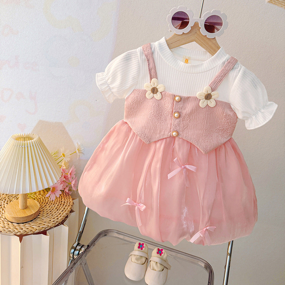 Girls' spring/autumn dress -  new collection: stylish children's skirt, autumn outfit, little girl's princess dress, tulle tutu skirt