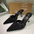 Za new 2024 summer rhinestone peep-toe slingback high heels - women's strappy open heel pointed toe stiletto sandals - trendy style