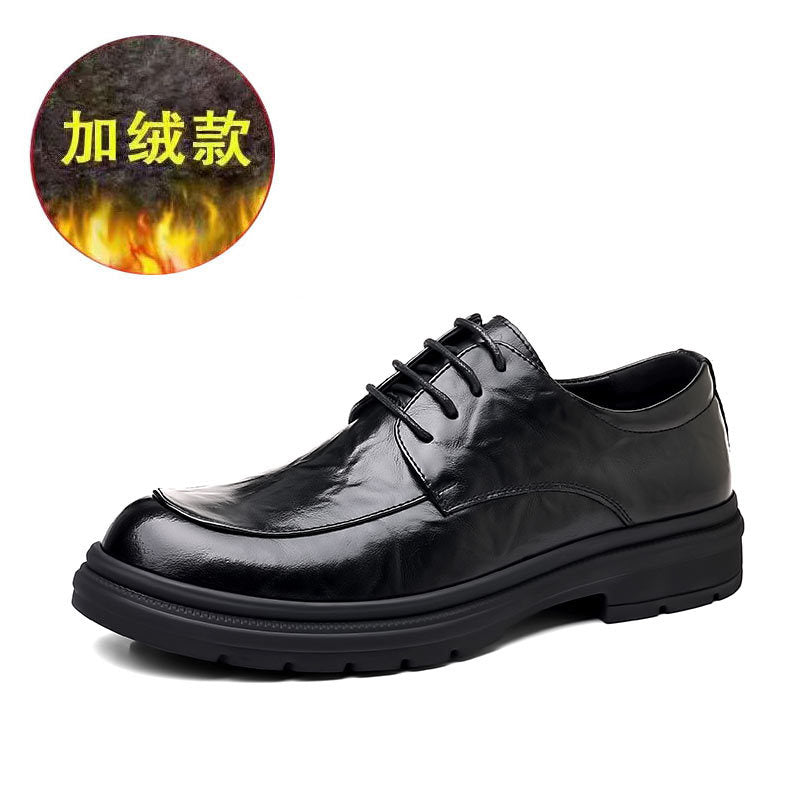 Genuine leather men's dress shoes - business casual, soft sole, soft upper, new formal shoes for work, everyday wear, groom, and wedding