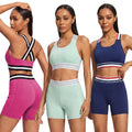 breathable yoga outfit women's set, tight-fitting pilates training suit, high-waisted fitness apparel, versatile activewear set