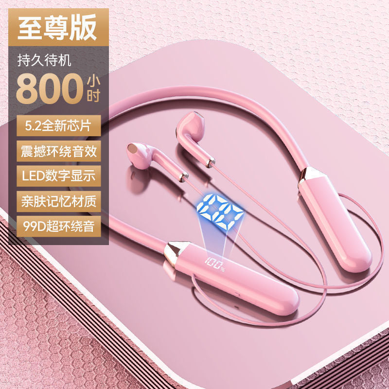 New wireless bluetooth neckband headphones - long battery life, noise cancelling, universal fit for vivo, apple, xiaomi, huawei - perfect for delivery, cycling, and sports