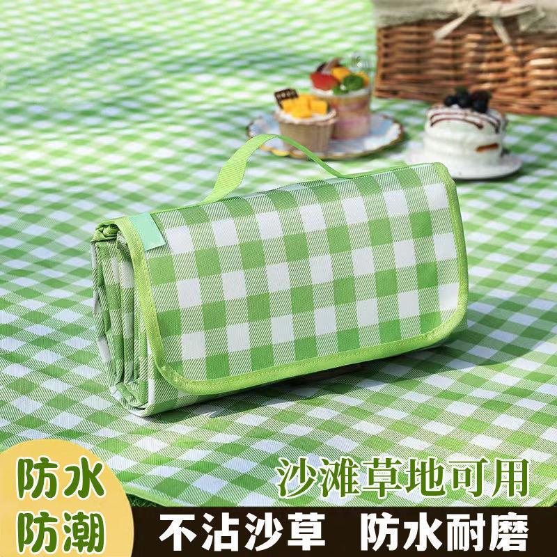 Outdoor picnic mat waterproof and moisture-proof thickened mat tent floor mat portable storage picnic camping cloth lawn mat wholesale