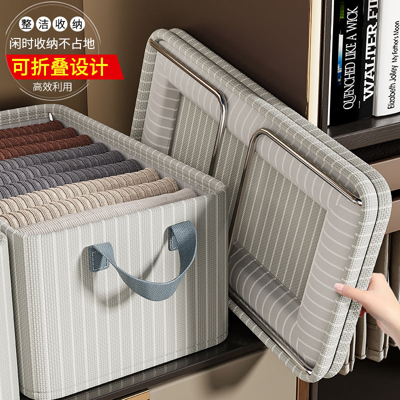 Clothes storage box, household pants, wardrobe finishing artifact, Oxford cloth dormitory storage box, large capacity for clothes baskets