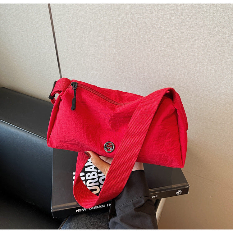 Cross-border new 2025 simple large-capacity messenger bag casual shopping fashion casual women's shoulder pillow bag