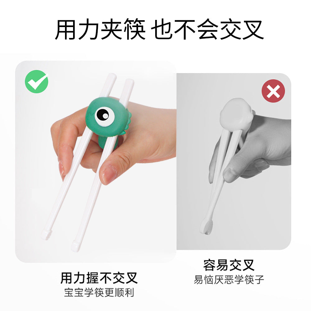Baby training chopsticks - cute & safe for learning, boilable & detachable, wholesale cutlery